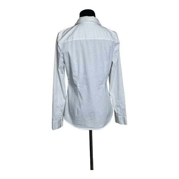 Apt 9 white black polka dots long sleeves button shirt size small - Picture 2 of 9